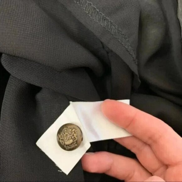 Mink Pink Stripes Satin Mini Dress Short Sleeve Black White Nautical Size Small - Picture 11 of 16